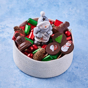 Christmas Chocolate Basket - White