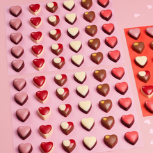 Load image into Gallery viewer, Hearts of Chocolate Box 60 PCs - Pink Background
